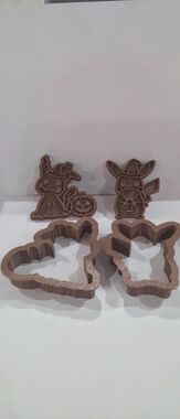 Pokemon Halloween 4 inch cookie cutters with stamps and handles 3d printed